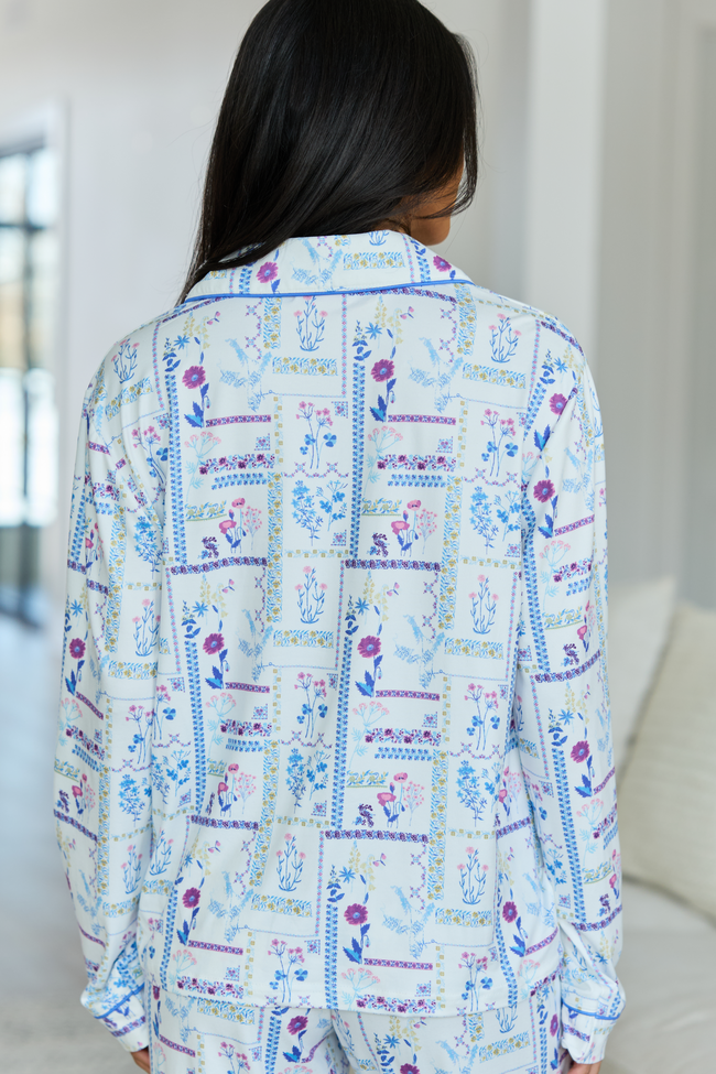 Cozy Crush Long Sleeve Pajama Top - Botanical Bliss FINAL SALE
