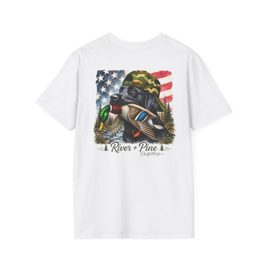 River + Pine Outfitters - Lab and Mallard Patriotic Men's Tee