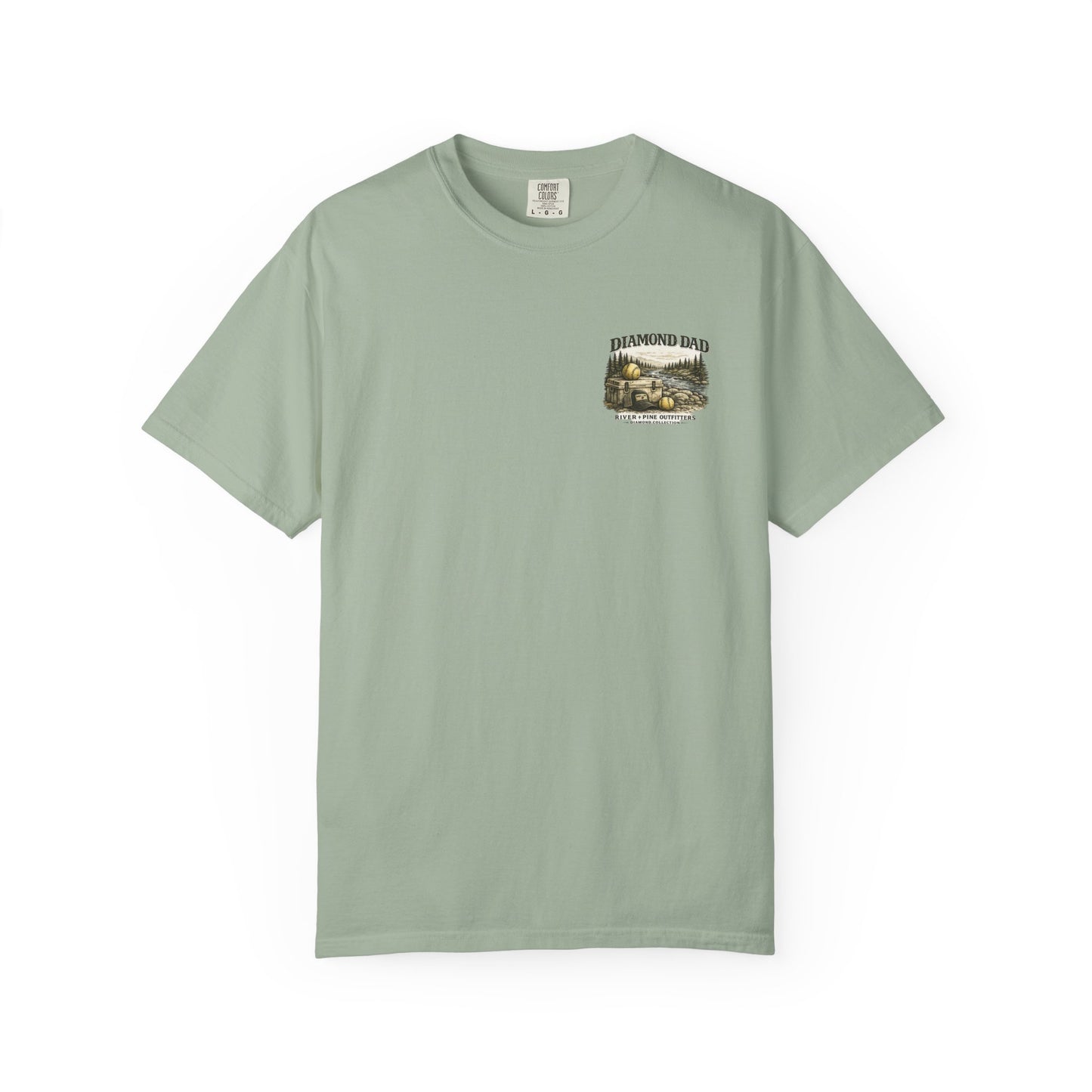River + Pine Comfort Colors - Diamond Dad - Cooler & Softballs