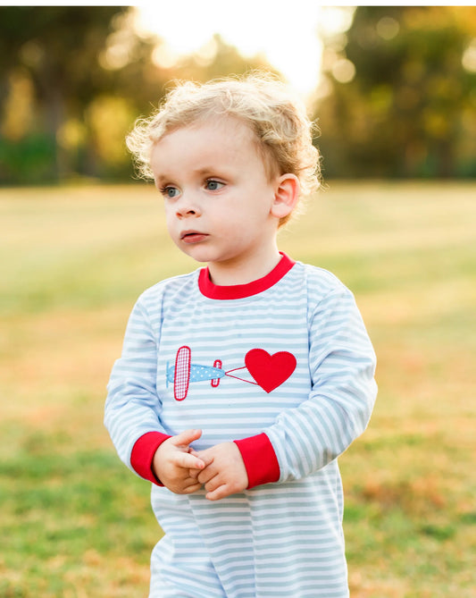 Jellybean Love is in the Air Applique Romper