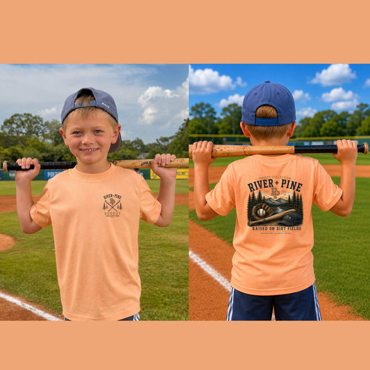 Dugout Collection River + Pine Vintage Baseball Logo Toddler Tshirt