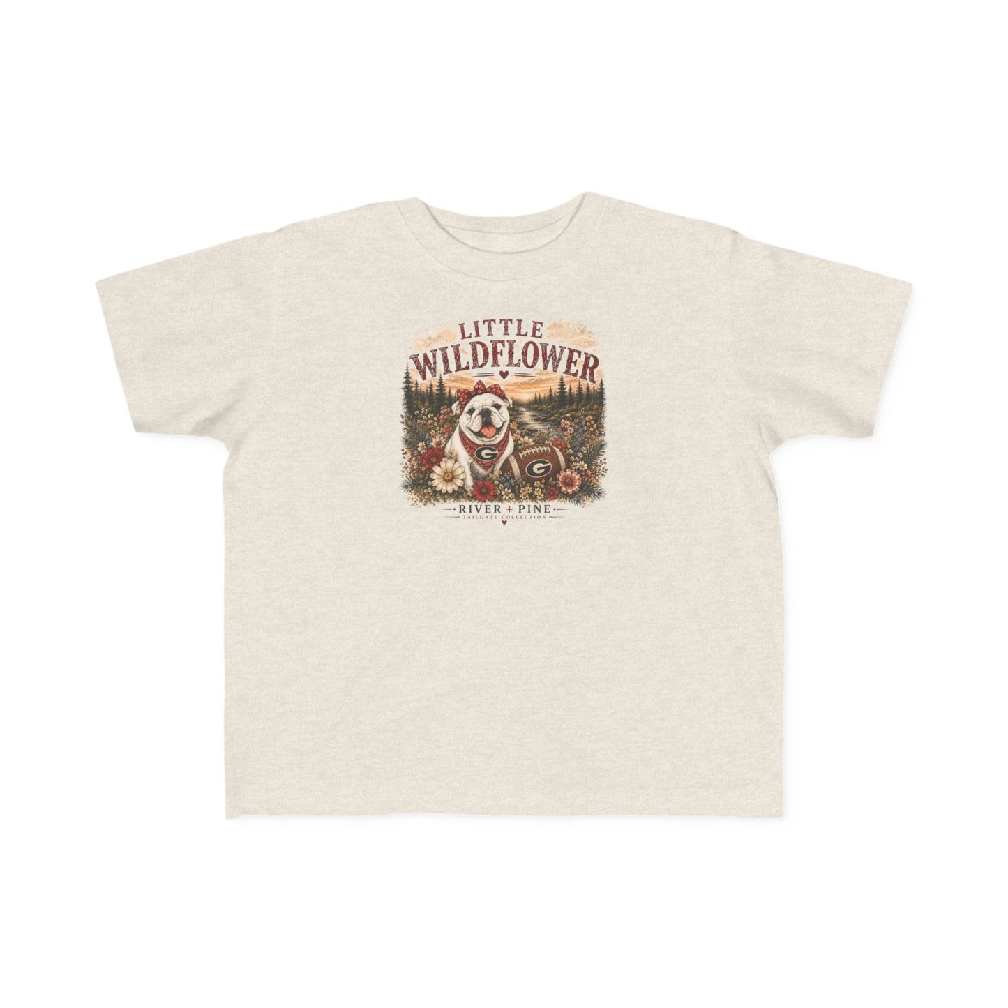 Toddler Tee — "Little Wildflower" UGA Football Tee