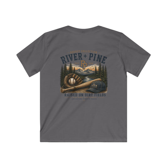 Dugout Collection River + Pine Vintage Baseball Youth Tee
