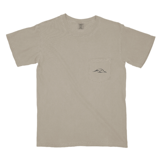 Vintage Wood Duck Logo Design with Pocket in Khaki