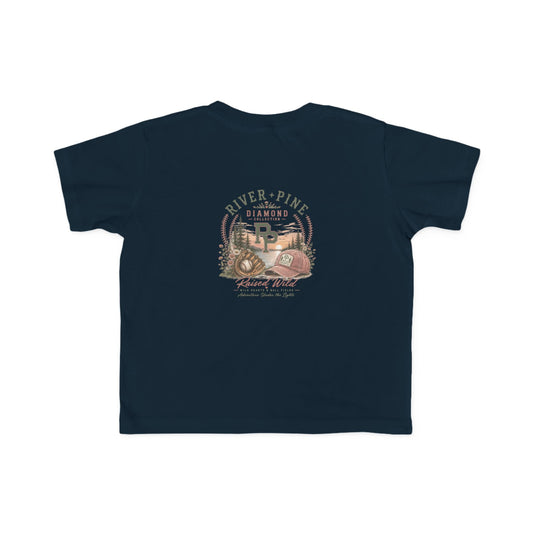 River + Pine Diamond Collection Vintage Baseball Toddler Girl T‑Shirt