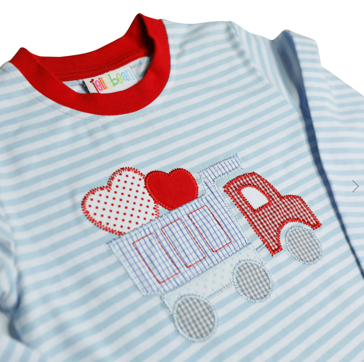 Jellybean Heart Dump Truck Applique Shirt