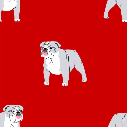 Southern Slumber - Red Bulldog Bamboo Sweatshirt Set - Top & Bottom - GAME DAY