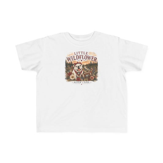 Toddler Tee — "Little Wildflower" UGA Football Tee