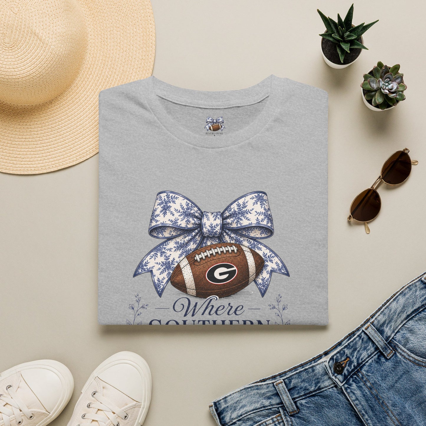 Southern Girls Football Tee — "Where Southern Girls Gather"