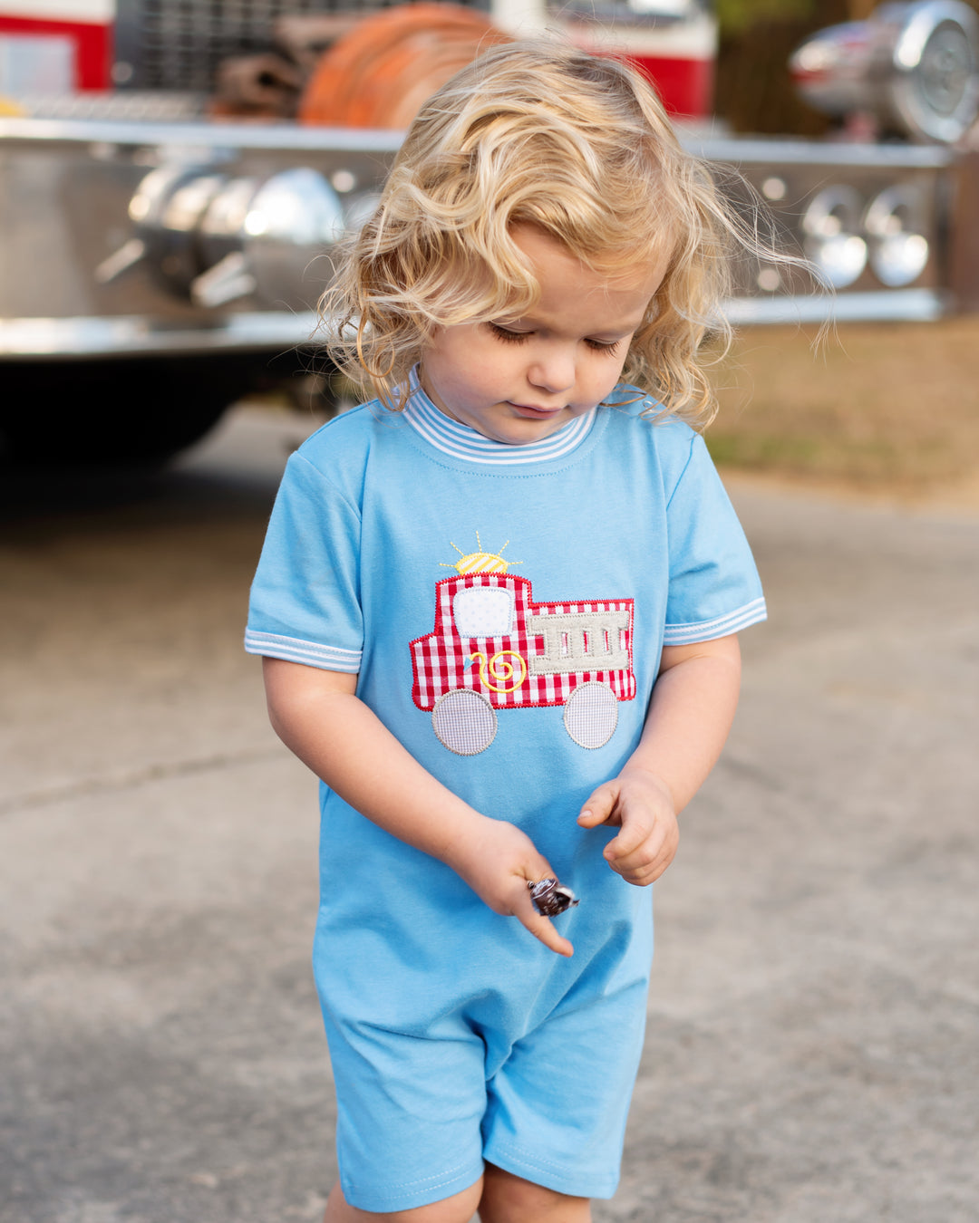 Jellybean Firetruck Romper