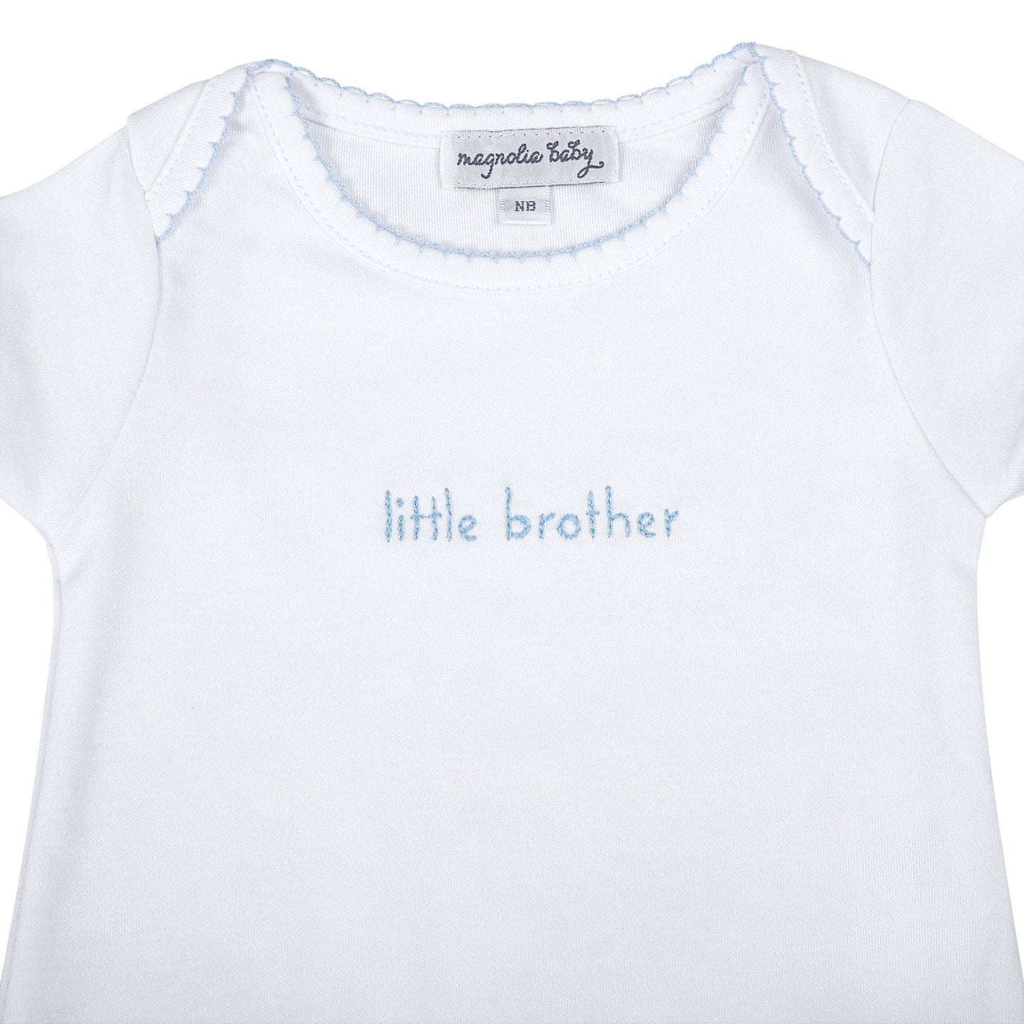 Magnolia Baby - Little Brother Embroidered Lap Bodysuit