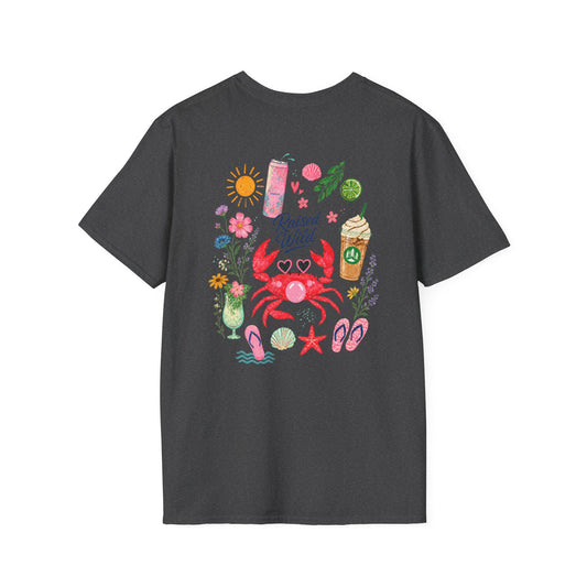 River + Pine Whimsical Beach Logo T-Shirt (Women)