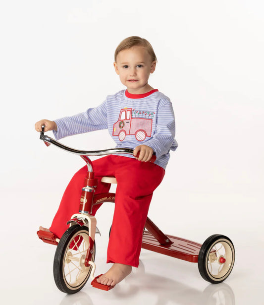 Appliqué Christmas Firetruck Tee