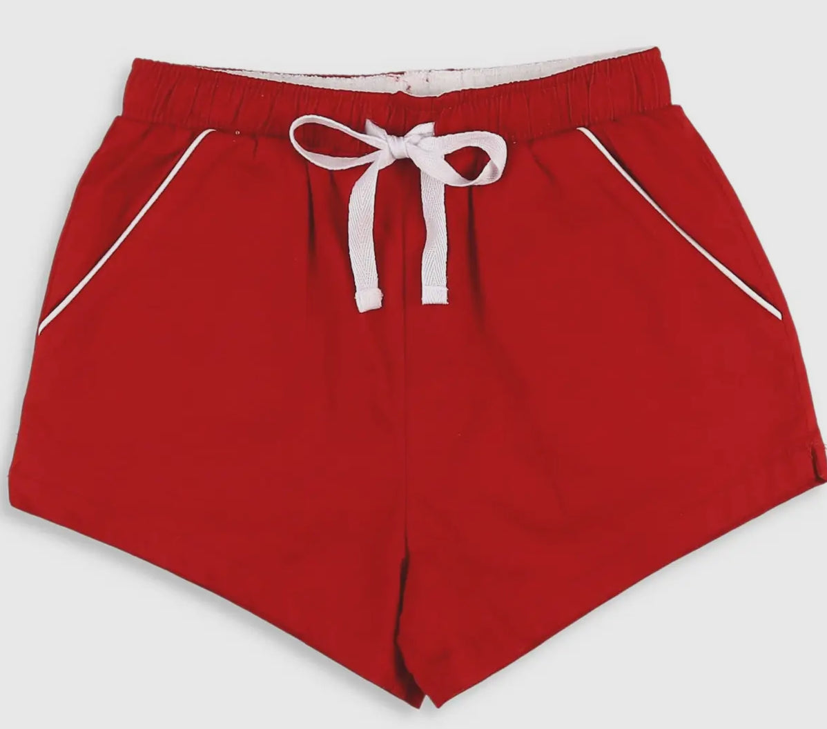 Shrimp and Grits Kids - Boy’s Shrimp Shorts - Red Twill