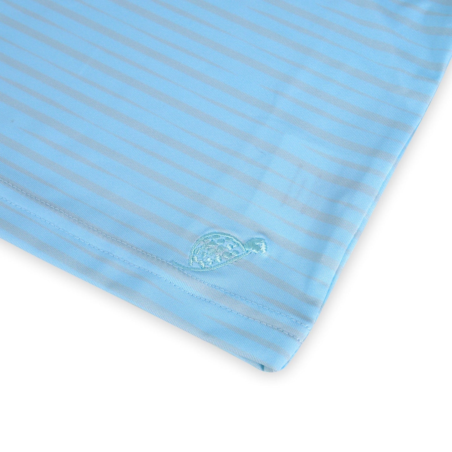 Walker Boys Golf & Tennis Performance Polo -Sonoma Stripe Glacial Blue