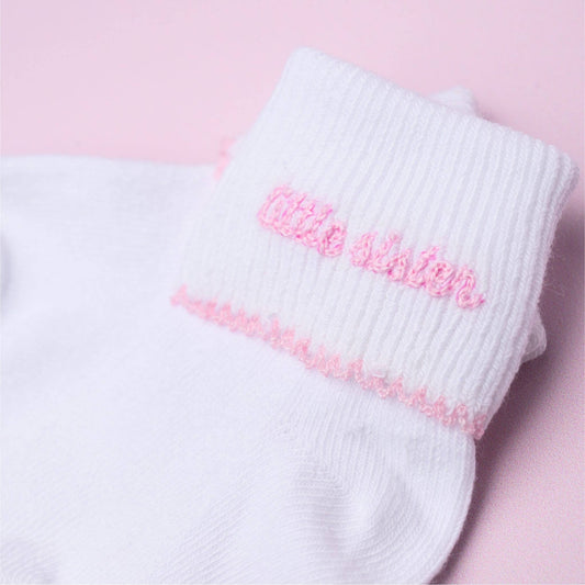 Magnolia Baby - Little Sister Embroidered Socks