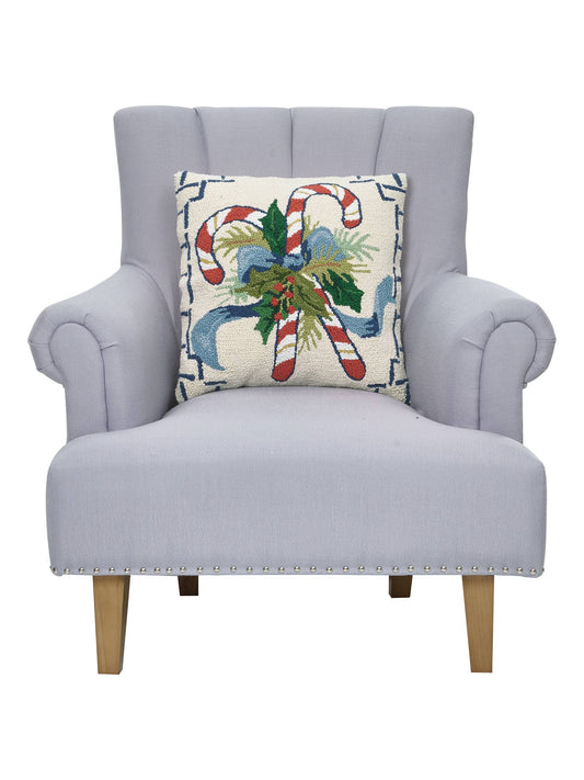 Peking Handicraft - Chinoiserie Candy Cane Hook Pillow