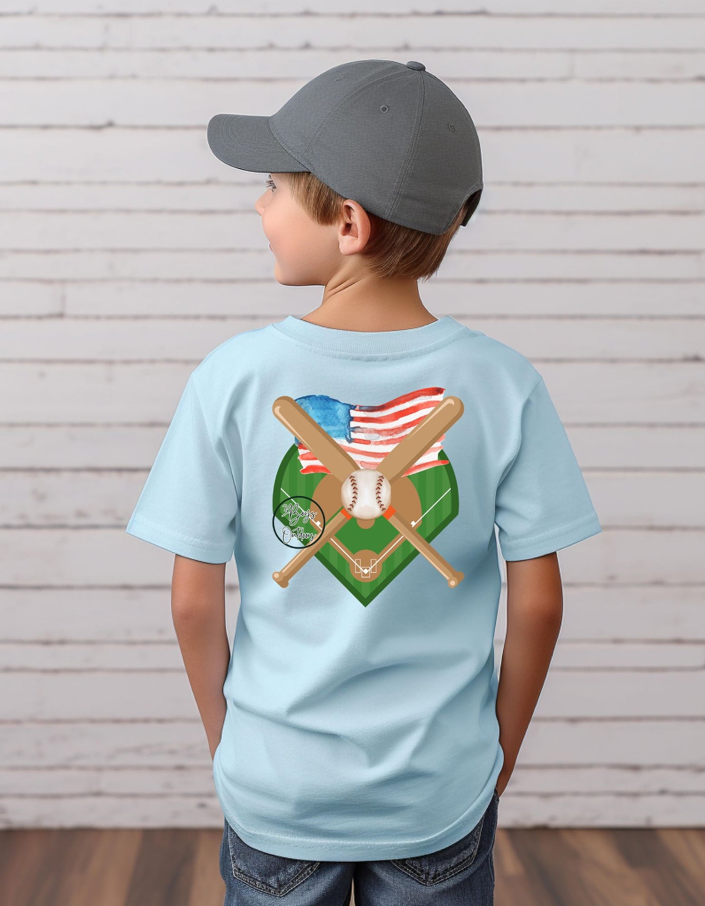 3Boys Outdoors American Baseball Tee
