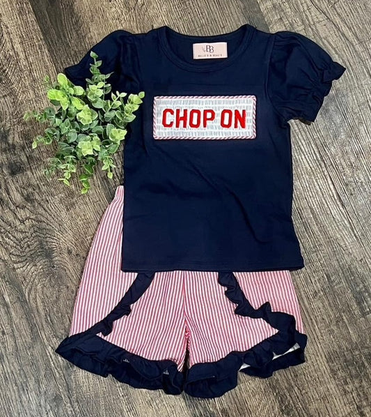 Smocked Chop On Girl’s Shorts Set
