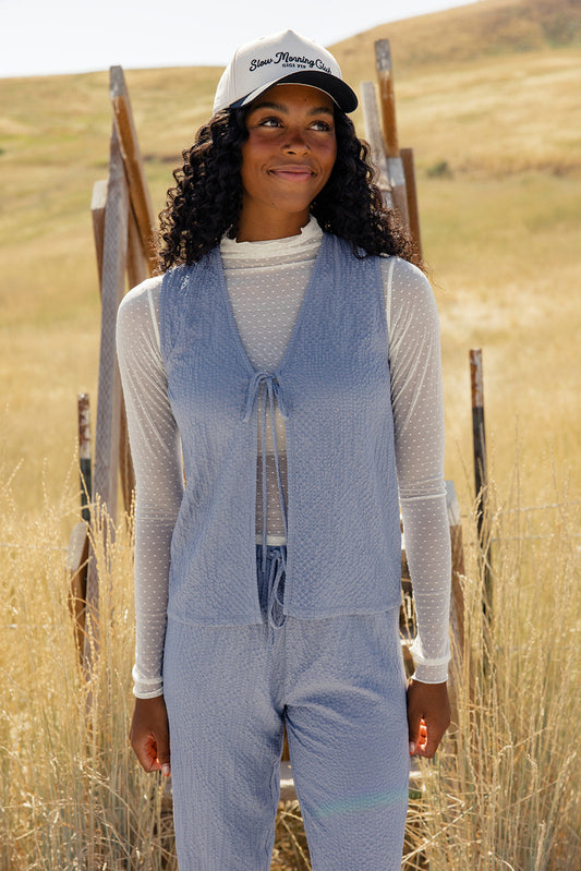 Natalya Textured Tie Vest