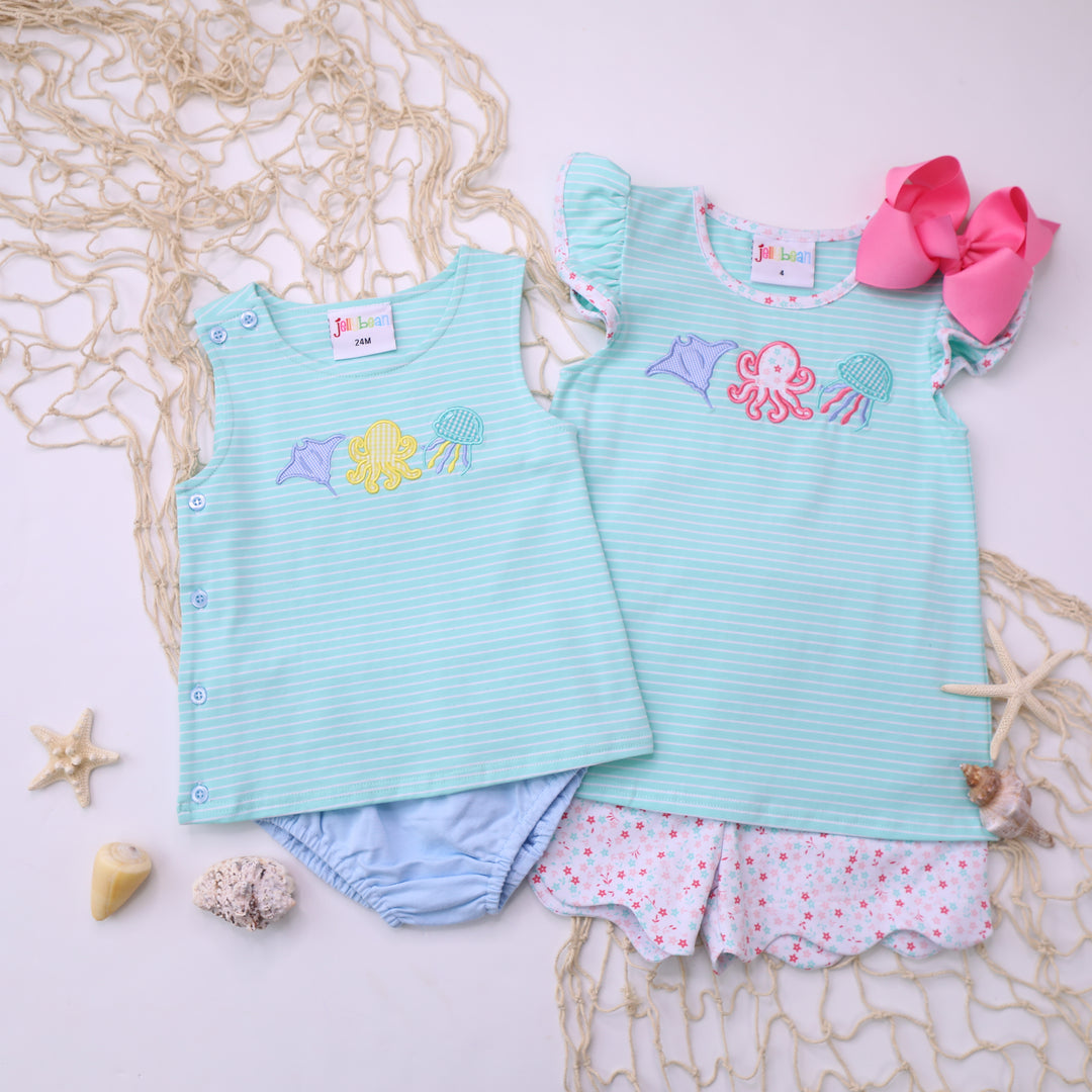 Boy Sea Life Diaper Set