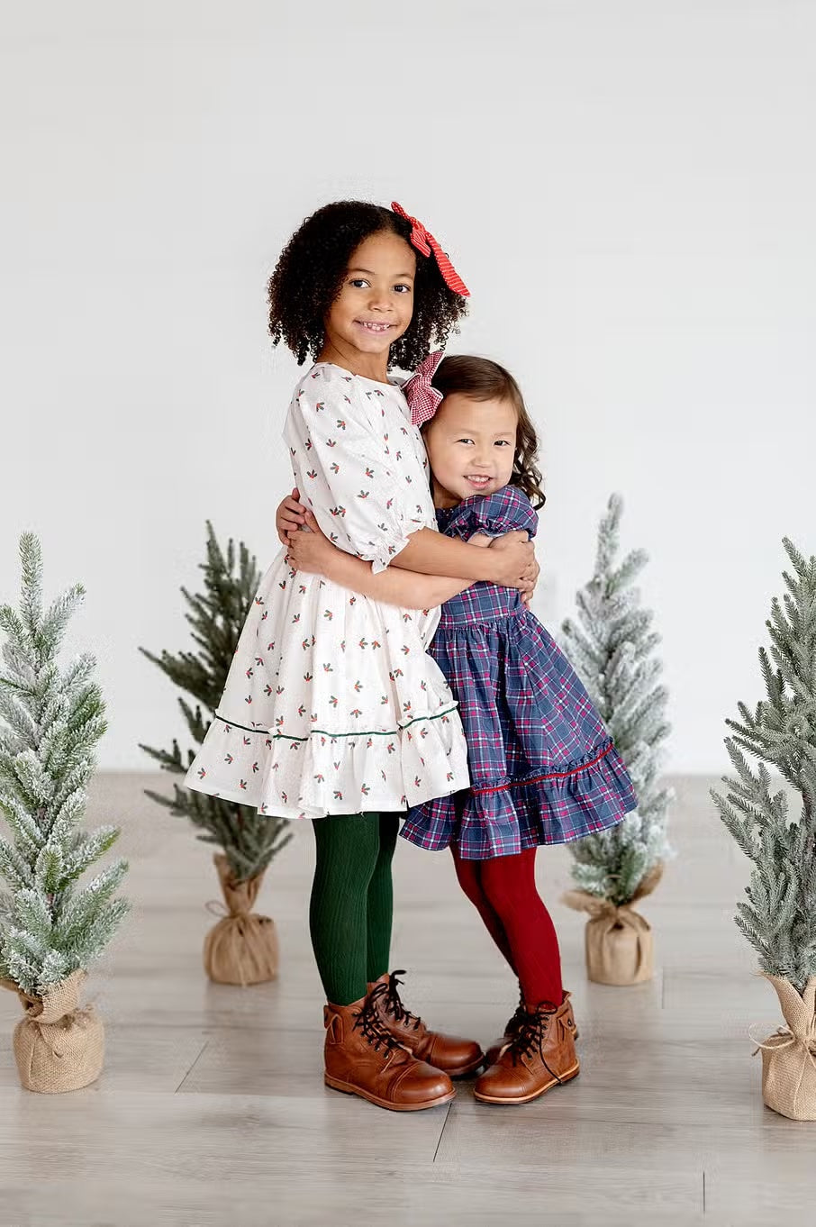 Aura Dress in Holiday Plaid