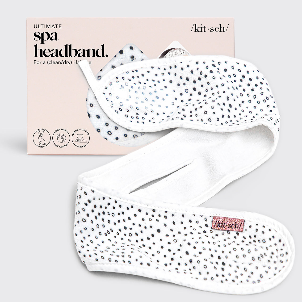 Microfiber Spa Headband - Micro Dot