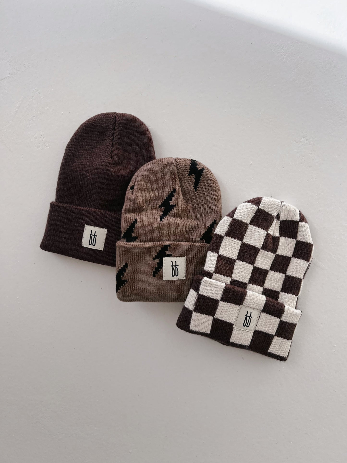 Coffee & Cream Checkerboard | Beanie