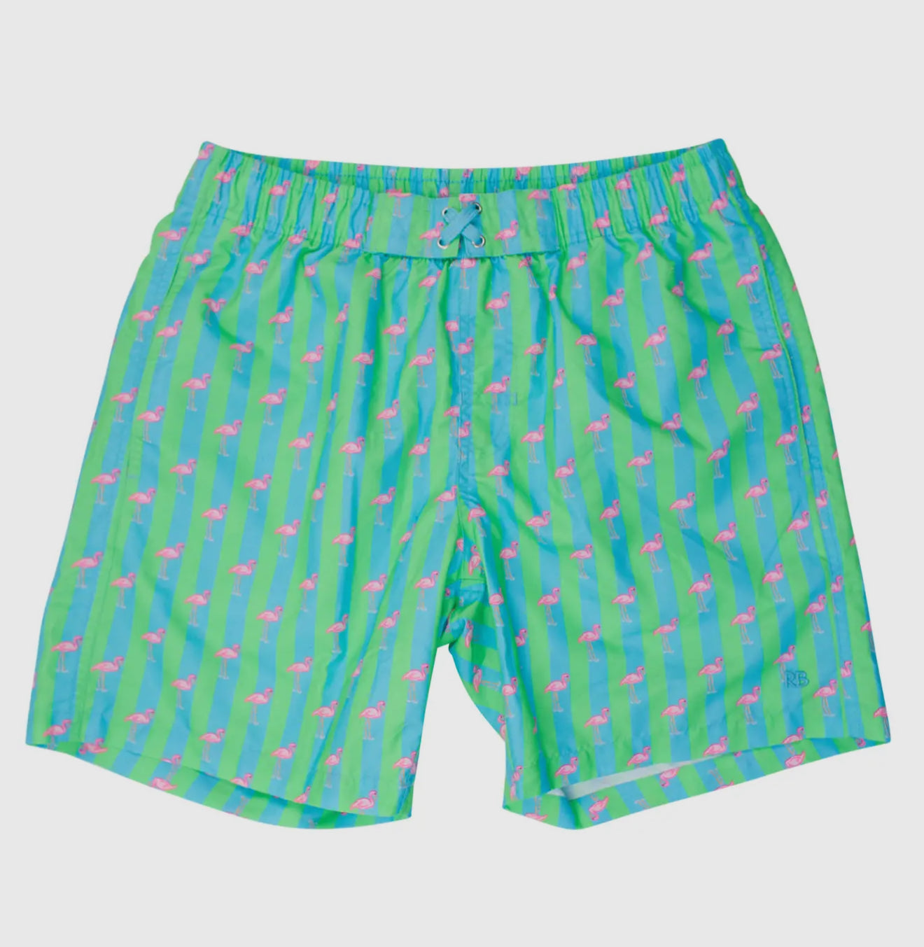 Men’s Neon Flamingo Swim Trunks