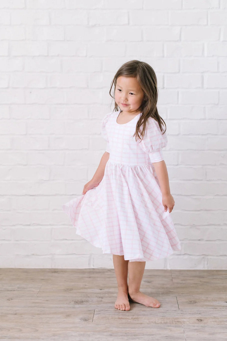 Puff Dress in Pink Picnic 