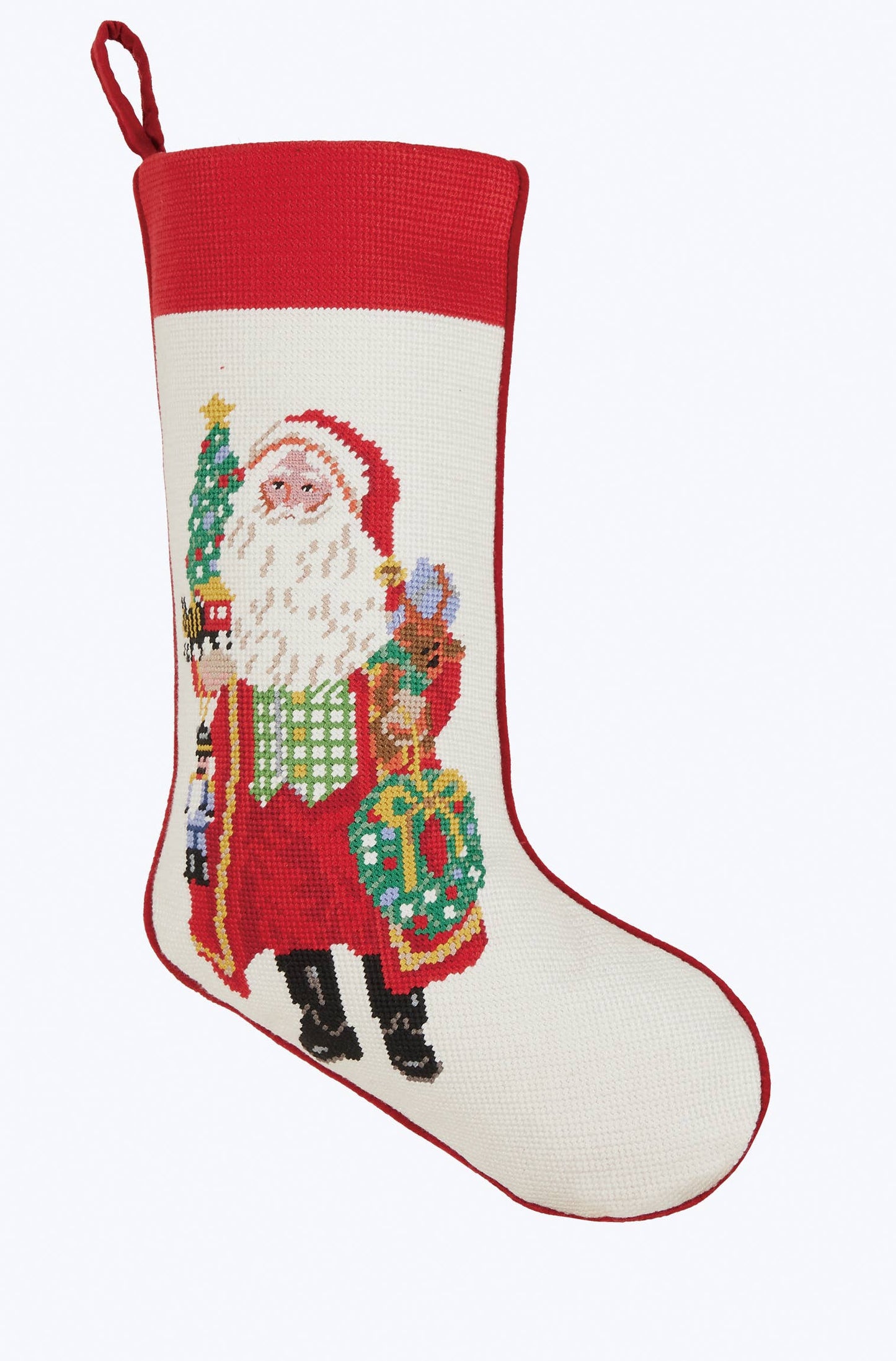 Peking Handicraft - Spirits Bright Embroidered Needlepoint Stocking