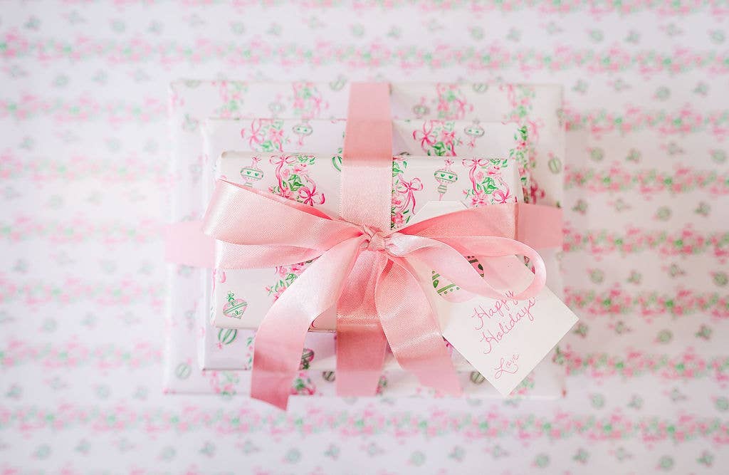 Pearly Gates Designs - A Pink Christmas Wrapping Paper