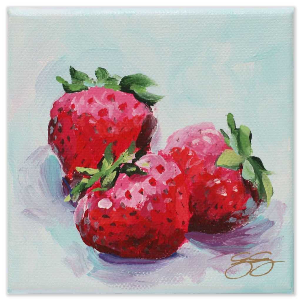 Strawberries fine art print