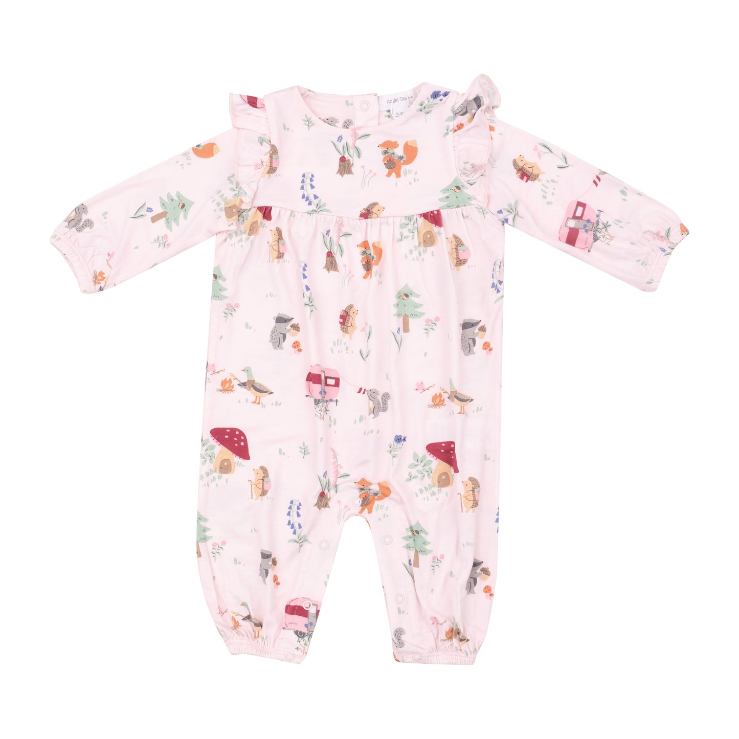 Ruffle Sleeve Romper - Cute Animal Campers