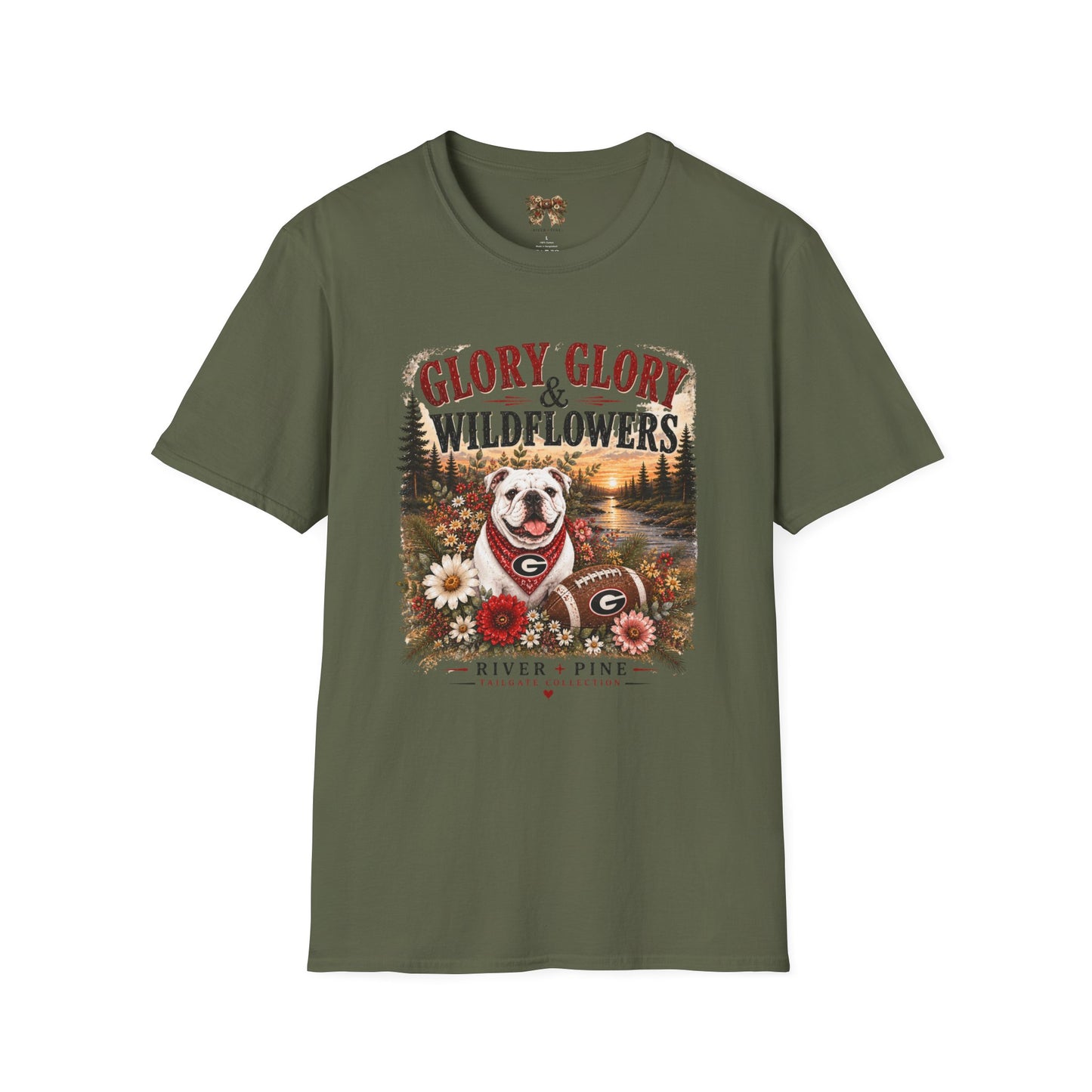 River + Pine - Glory Glory & Wildflowers T-Shirt — Front Graphic Only