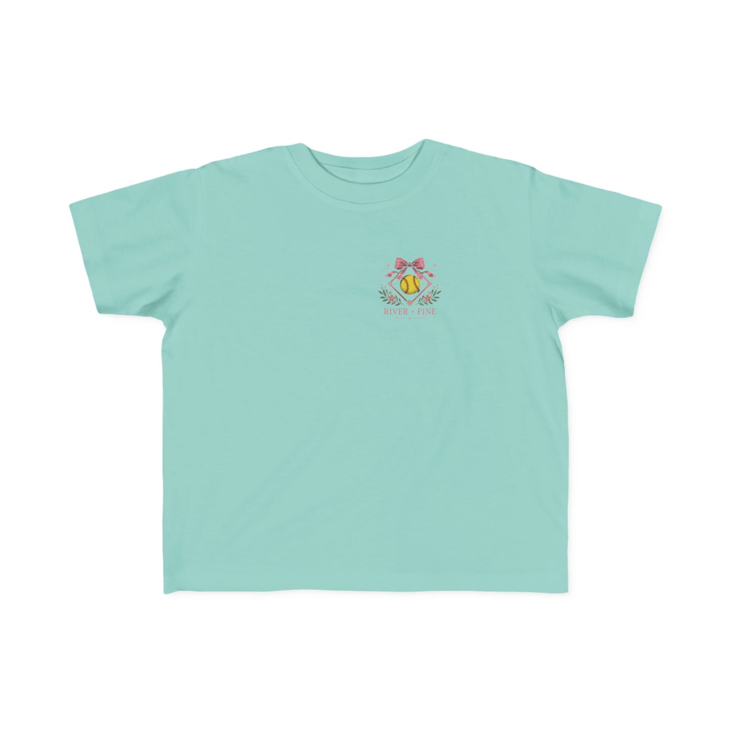 River + Pine - Any Day on the Diamond is a Good Day Girls Softball Toddler Tee