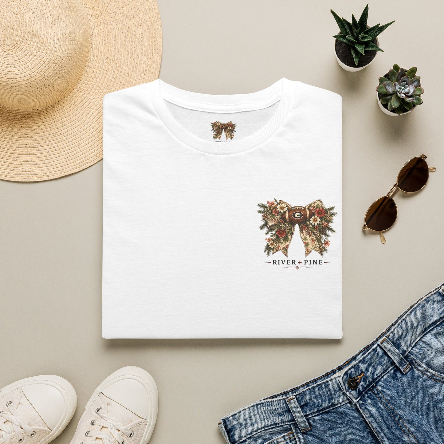 River + Pine = Southern Saturdays - UGA Womens TShirt