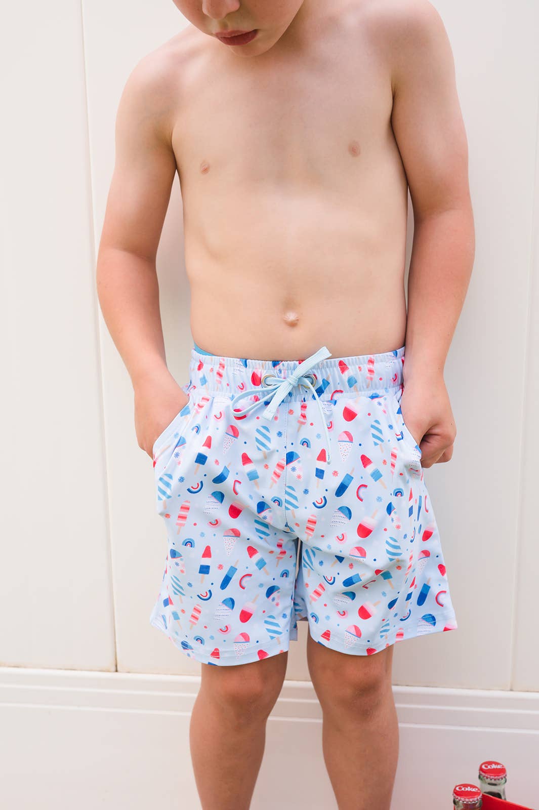 Boy Swim Shorts in Sweet Freedom