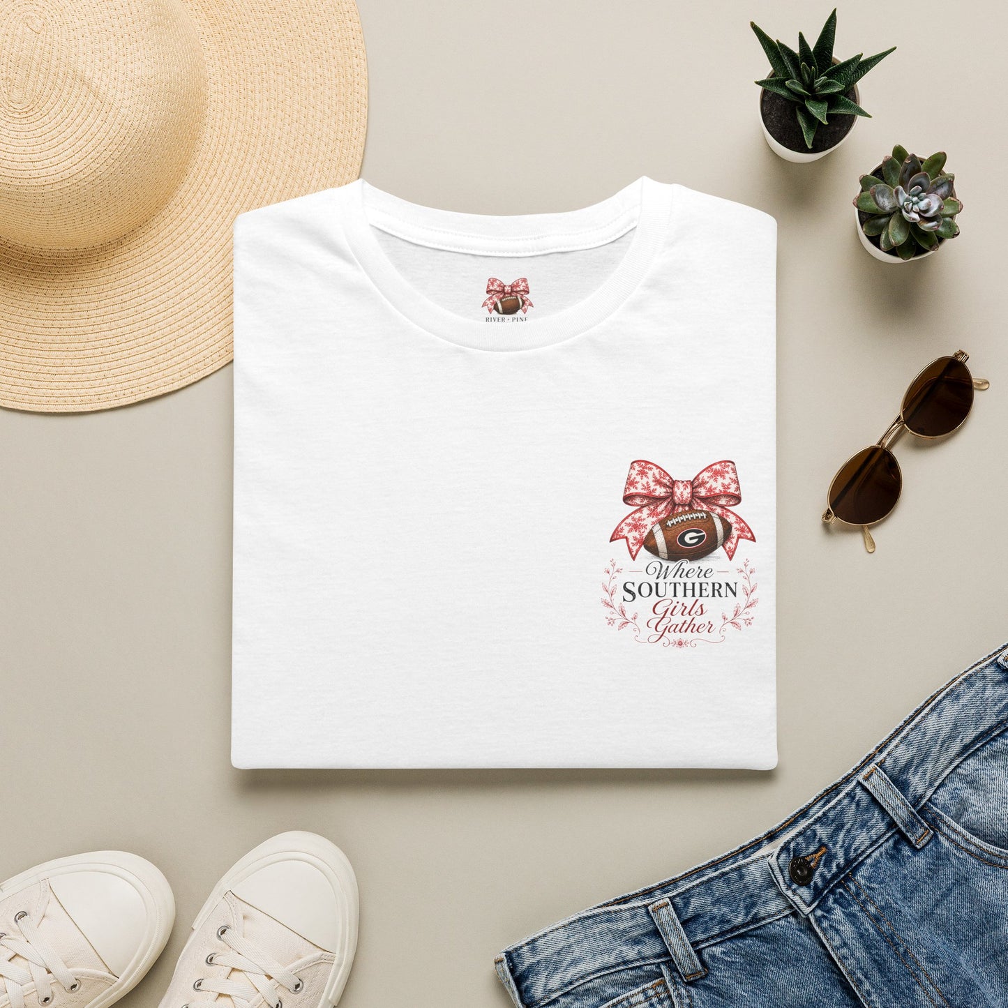 Southern Girl T-Shirt — 'Where Southern Girls Gather' Floral Pocket Tee