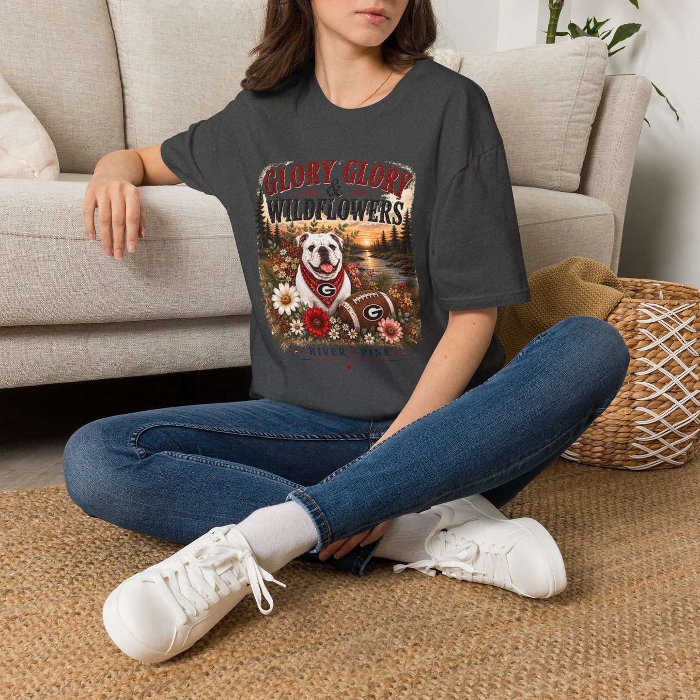 River + Pine - Glory Glory & Wildflowers T-Shirt — Front Graphic Only