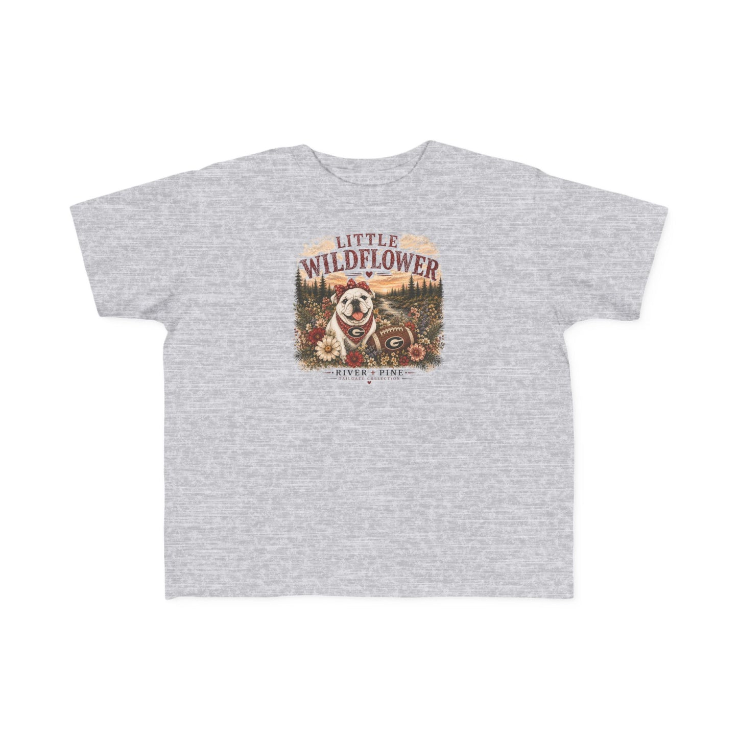 Toddler Tee — "Little Wildflower" UGA Football Tee