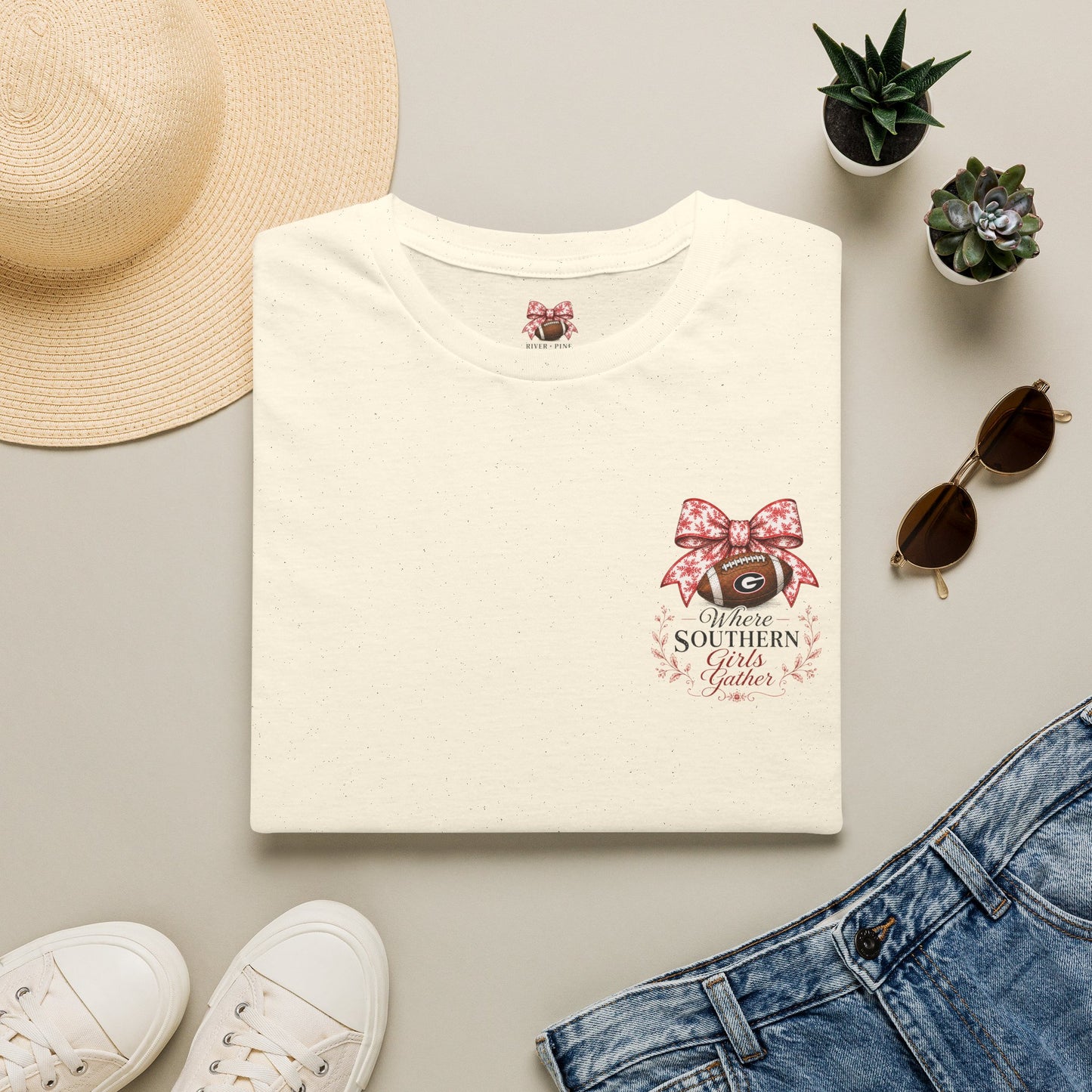Southern Girl T-Shirt — 'Where Southern Girls Gather' Floral Pocket Tee