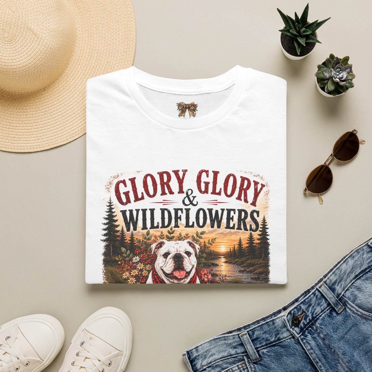 River + Pine - Glory Glory & Wildflowers T-Shirt — Front Graphic Only