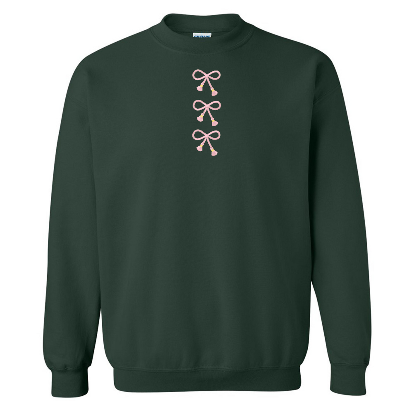 Embroidered Tasseled 'Bows' Sweatshirt