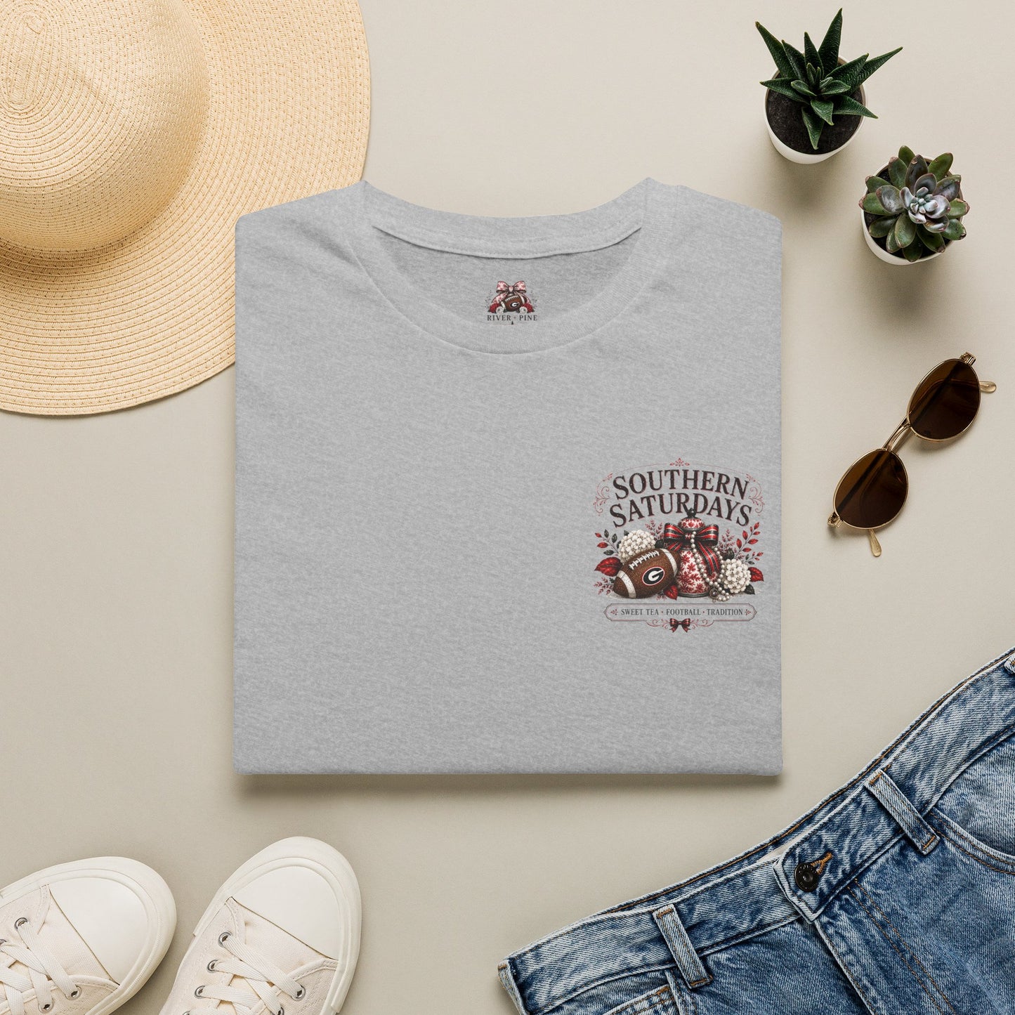 River + Pine - Southern Saturdays UGA Style with Red & Black Design
