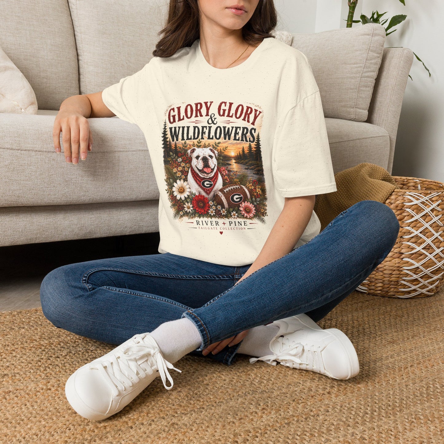 River + Pine - Glory Glory & Wildflowers T-Shirt — Front Graphic Only