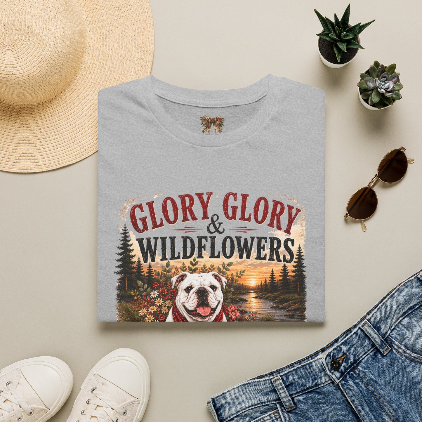 River + Pine - Glory Glory & Wildflowers T-Shirt — Front Graphic Only