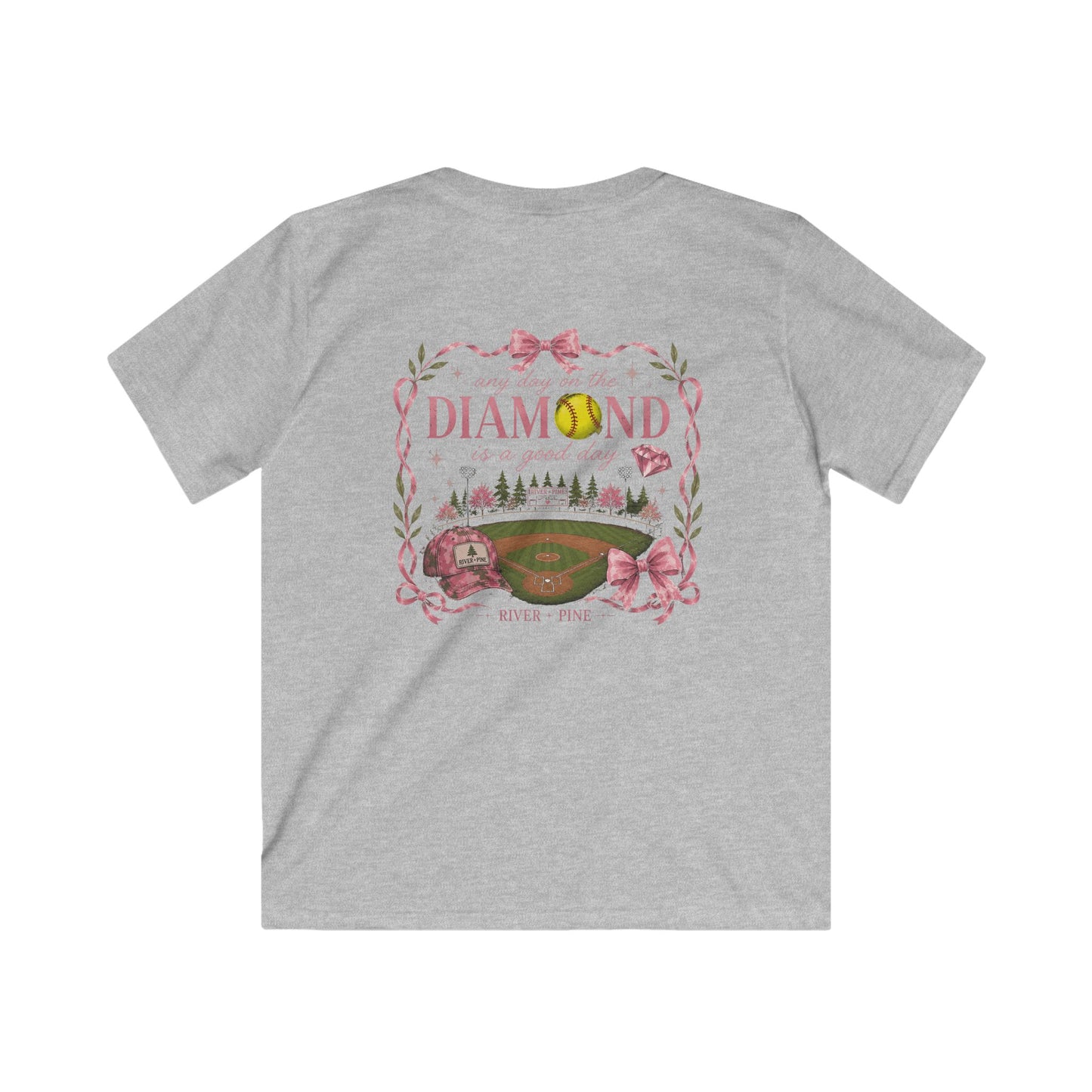 River + Pine - "Anyday on the Diamond is a Good Day" Youth Softball Tee