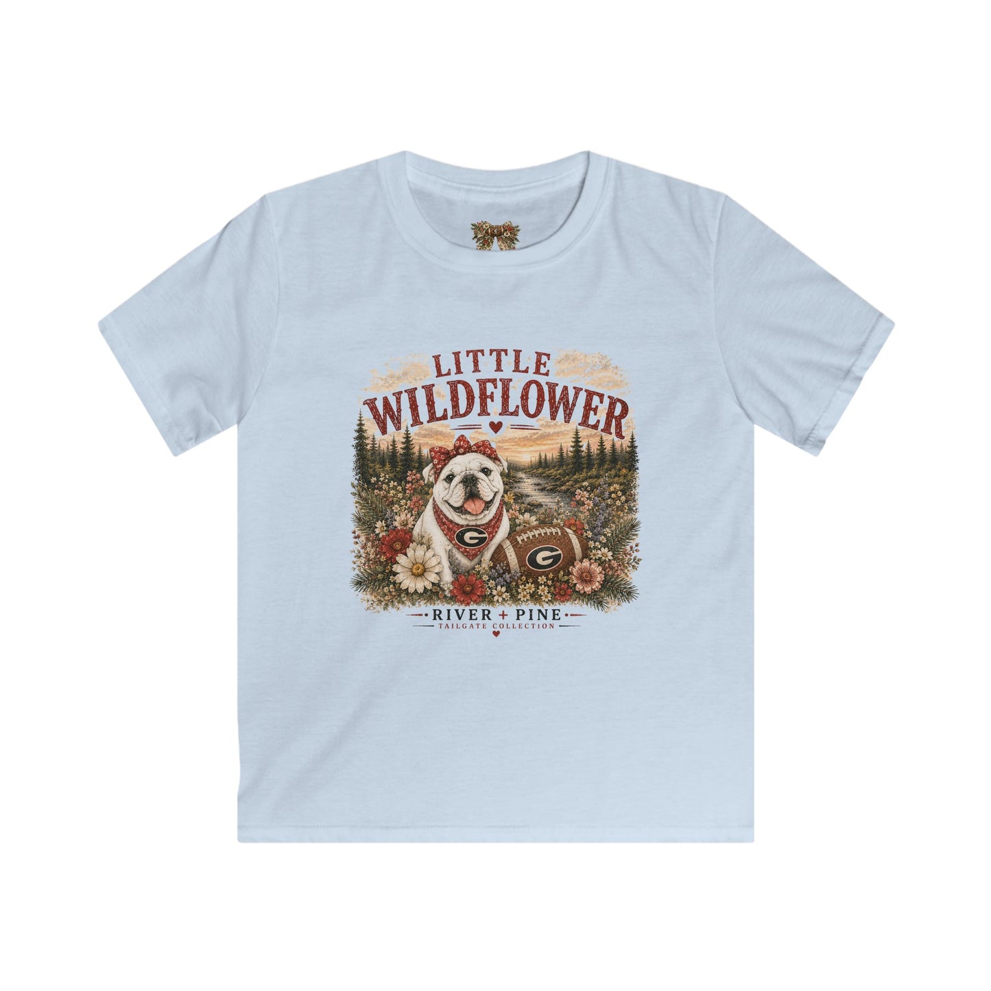 Youth River + Pine - "Little Wildflower" UGA Graphic Tee