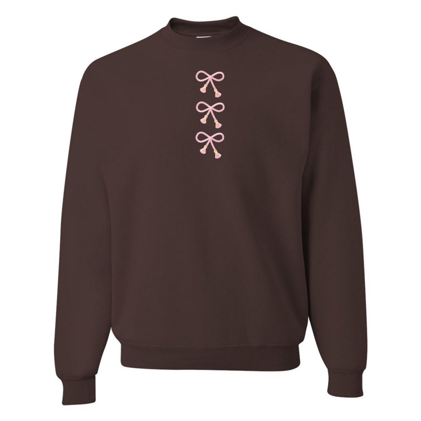 Embroidered Tasseled 'Bows' Sweatshirt